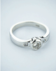 925 Sterling Silver Cubic Zirconia Princess Heart Crown Tiara CZ Band Ring